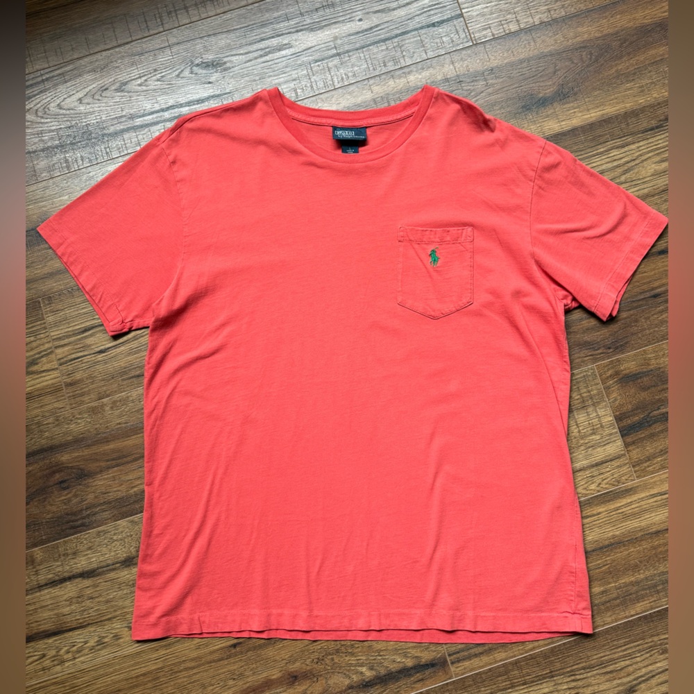 Red Coral Polo by Ralph Lauren T Shirt. Large
